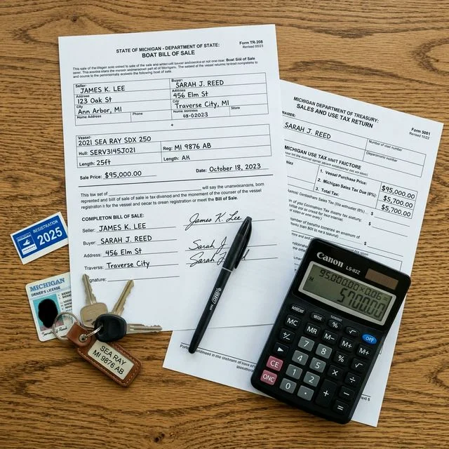 Michigan boat sales tax calculation