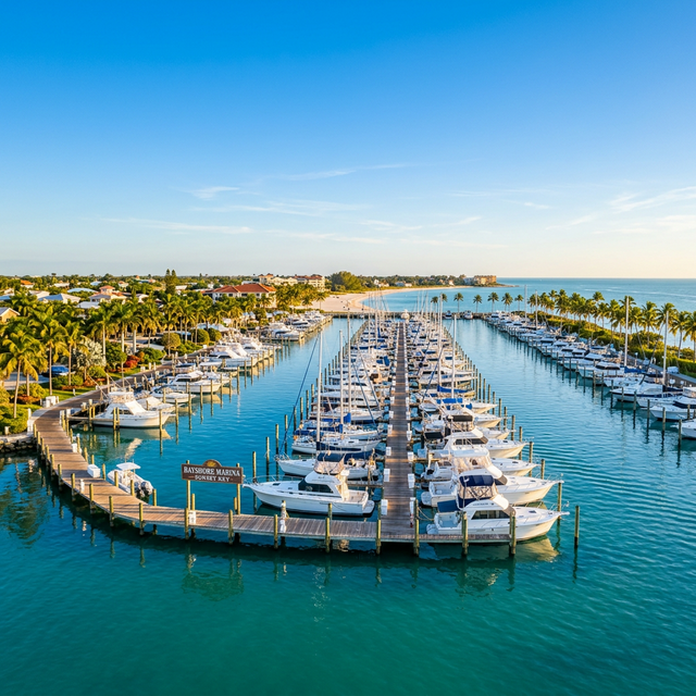 Scenic boating waterway in Florida — recreational boats on the water