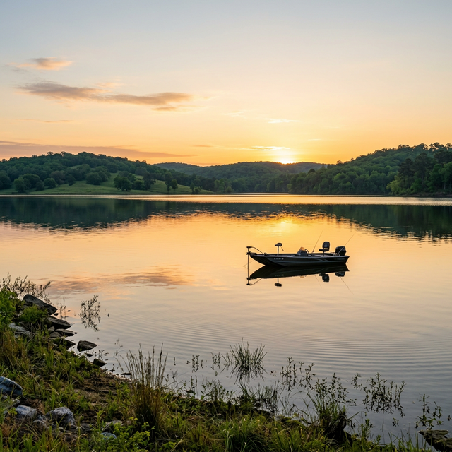 Scenic boating waterway in Texas — recreational boats on the water
